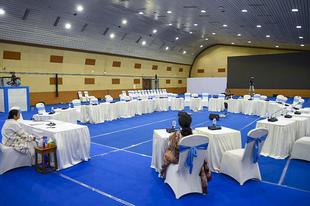 CM Mamata Banerjee waits for meeting with doctors